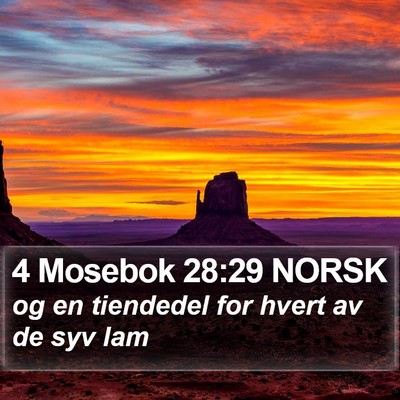 4 Mosebok 28:29 NORSK Bible Verse Image