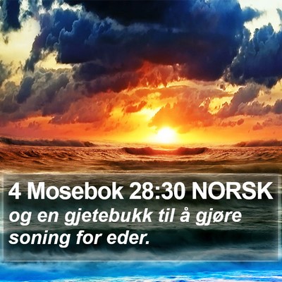 4 Mosebok 28:30 NORSK Bible Verse Image