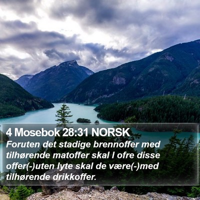 4 Mosebok 28:31 NORSK Bible Verse Image