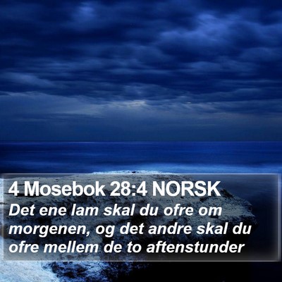 4 Mosebok 28:4 NORSK Bible Verse Image