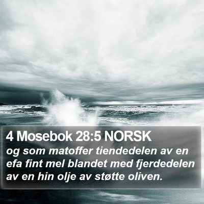 4 Mosebok 28:5 NORSK Bible Verse Image