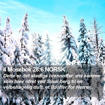 4 Mosebok 28:6 NORSK Bible Verse Image