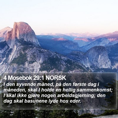 4 Mosebok 29:1 NORSK Bible Verse Image