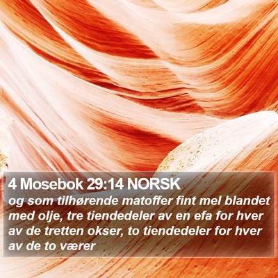 4 Mosebok 29:14 NORSK Bible Verse Image