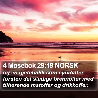 4 Mosebok 29:19 NORSK Bible Verse Image