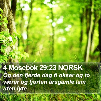 4 Mosebok 29:23 NORSK Bible Verse Image