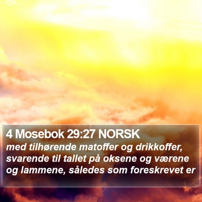 4 Mosebok 29:27 NORSK Bible Verse Image