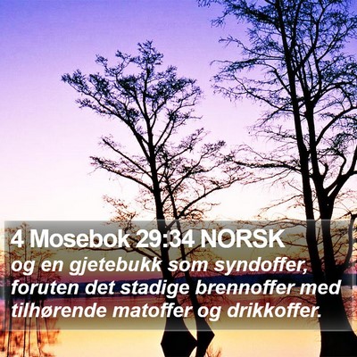 4 Mosebok 29:34 NORSK Bible Verse Image