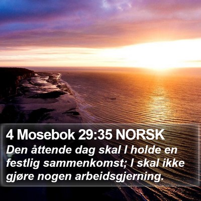4 Mosebok 29:35 NORSK Bible Verse Image