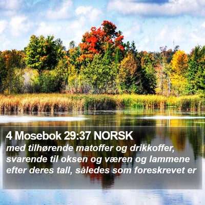 4 Mosebok 29:37 NORSK Bible Verse Image