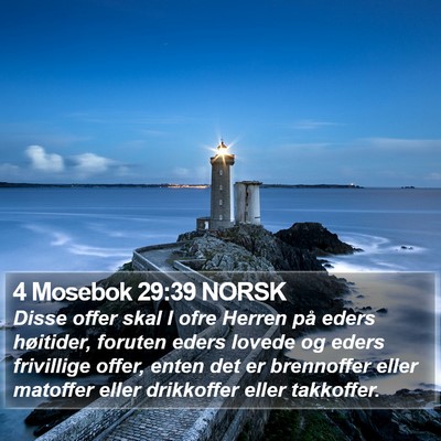 4 Mosebok 29:39 NORSK Bible Verse Image