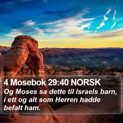 4 Mosebok 29:40 NORSK Bible Verse Image