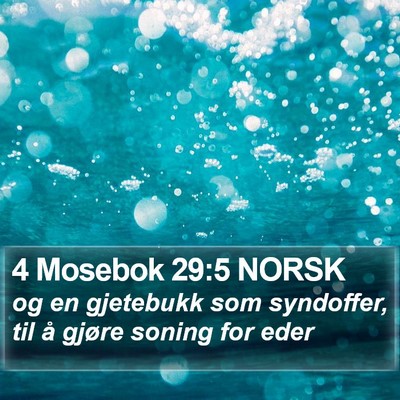 4 Mosebok 29:5 NORSK Bible Verse Image