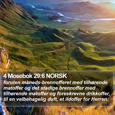 4 Mosebok 29:6 NORSK Bible Verse Image