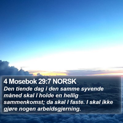 4 Mosebok 29:7 NORSK Bible Verse Image