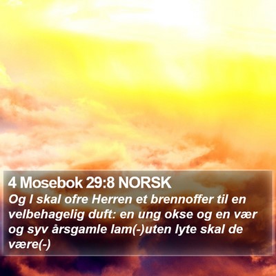 4 Mosebok 29:8 NORSK Bible Verse Image