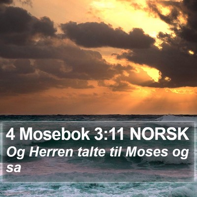 4 Mosebok 3:11 NORSK Bible Verse Image