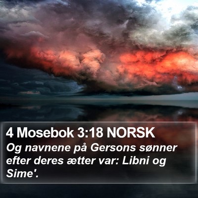 4 Mosebok 3:18 NORSK Bible Verse Image