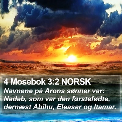 4 Mosebok 3:2 NORSK Bible Verse Image