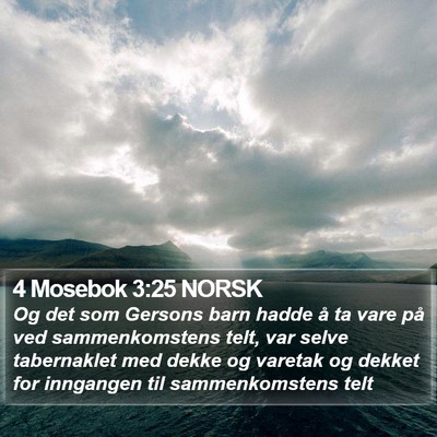 4 Mosebok 3:25 NORSK Bible Verse Image