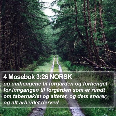4 Mosebok 3:26 NORSK Bible Verse Image