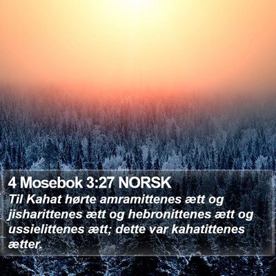 4 Mosebok 3:27 NORSK Bible Verse Image
