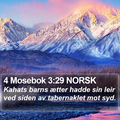 4 Mosebok 3:29 NORSK Bible Verse Image