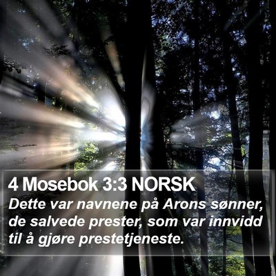 4 Mosebok 3:3 NORSK Bible Verse Image
