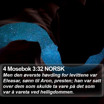 4 Mosebok 3:32 NORSK Bible Verse Image