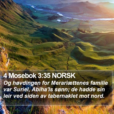 4 Mosebok 3:35 NORSK Bible Verse Image