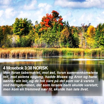 4 Mosebok 3:38 NORSK Bible Verse Image