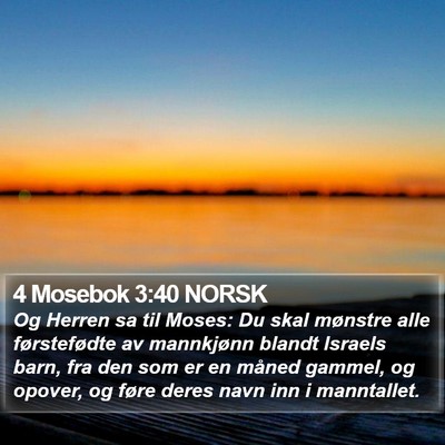 4 Mosebok 3:40 NORSK Bible Verse Image