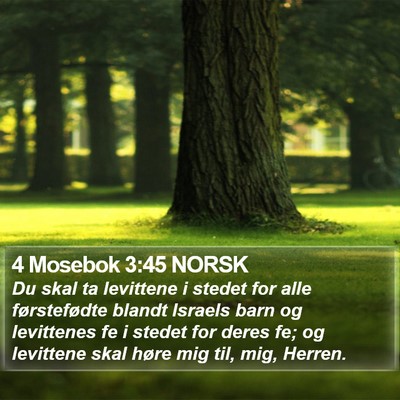 4 Mosebok 3:45 NORSK Bible Verse Image