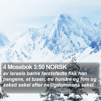 4 Mosebok 3:50 NORSK Bible Verse Image