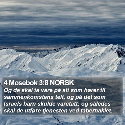 4 Mosebok 3:8 NORSK Bible Verse Image