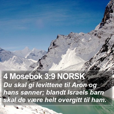 4 Mosebok 3:9 NORSK Bible Verse Image