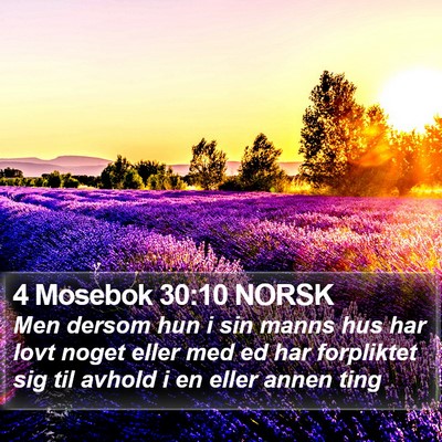 4 Mosebok 30:10 NORSK Bible Verse Image