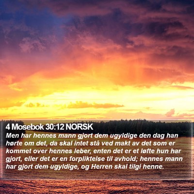 4 Mosebok 30:12 NORSK Bible Verse Image