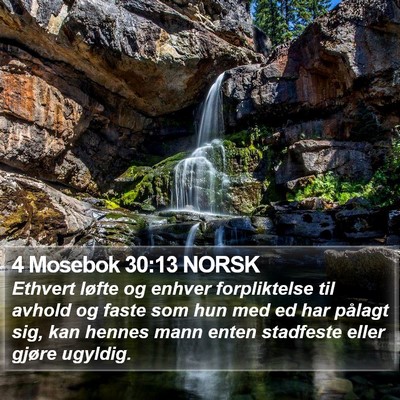 4 Mosebok 30:13 NORSK Bible Verse Image