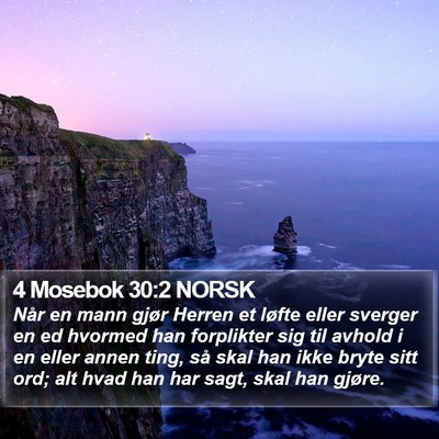4 Mosebok 30:2 NORSK Bible Verse Image