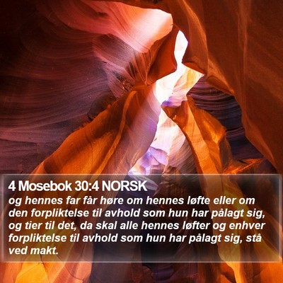 4 Mosebok 30:4 NORSK Bible Verse Image