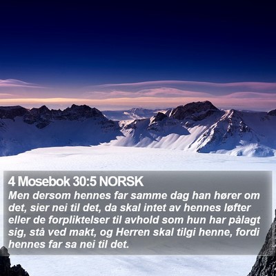 4 Mosebok 30:5 NORSK Bible Verse Image