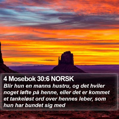 4 Mosebok 30:6 NORSK Bible Verse Image