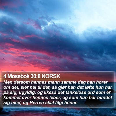 4 Mosebok 30:8 NORSK Bible Verse Image