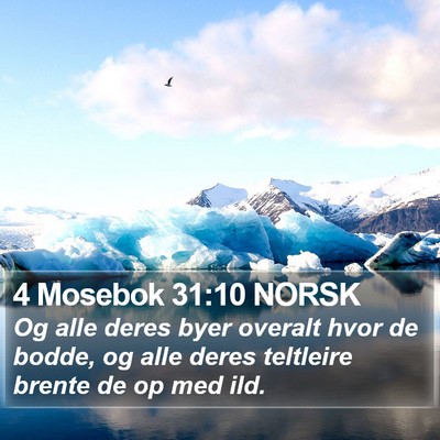 4 Mosebok 31:10 NORSK Bible Verse Image