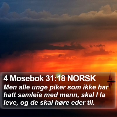 4 Mosebok 31:18 NORSK Bible Verse Image
