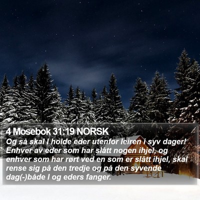 4 Mosebok 31:19 NORSK Bible Verse Image