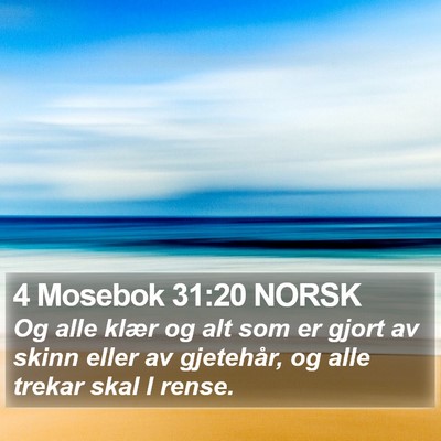 4 Mosebok 31:20 NORSK Bible Verse Image