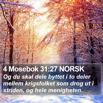 4 Mosebok 31:27 NORSK Bible Verse Image