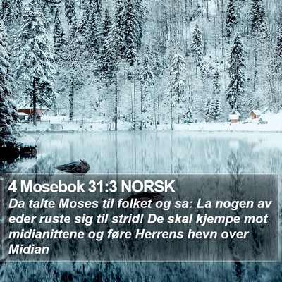 4 Mosebok 31:3 NORSK Bible Verse Image